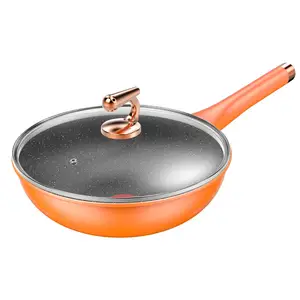 Forma de ferro fundido de ferro chinês tradicional do wok feita à mão antiaderente recurso estocado