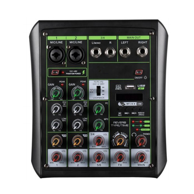 Multifunction USB Interface Audio Studio Sound Card Metal Track Recording High Quality Audio Interface