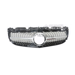 Rejilla Delantera para Mercedes-Benz Clase SLC R172, Negra Plateada, de Plástico ABS, Malla para Parachoques, 16-19 mm - Product Image 4