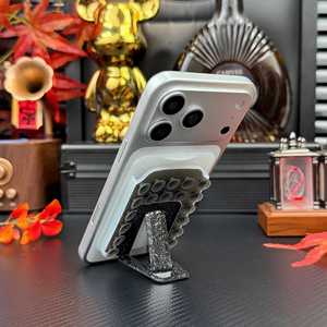 Hot Wholesale Anti slip Mount Strong Suction wall mounted Desktop <b>folding</b> back bracket Anti-Slip Grip phone Holder Iphone 17 16 - Product Image 2