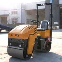 Compacteur routier de 1 tonne, machine de construction, rouleau compresseur à double tambour avec moteur diesel/essence