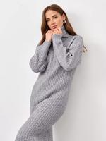 Robe en laine épaisse à col montant torsadée, nouvelle collection automne-hiver 2026 pour femme, style Europe et Amérique