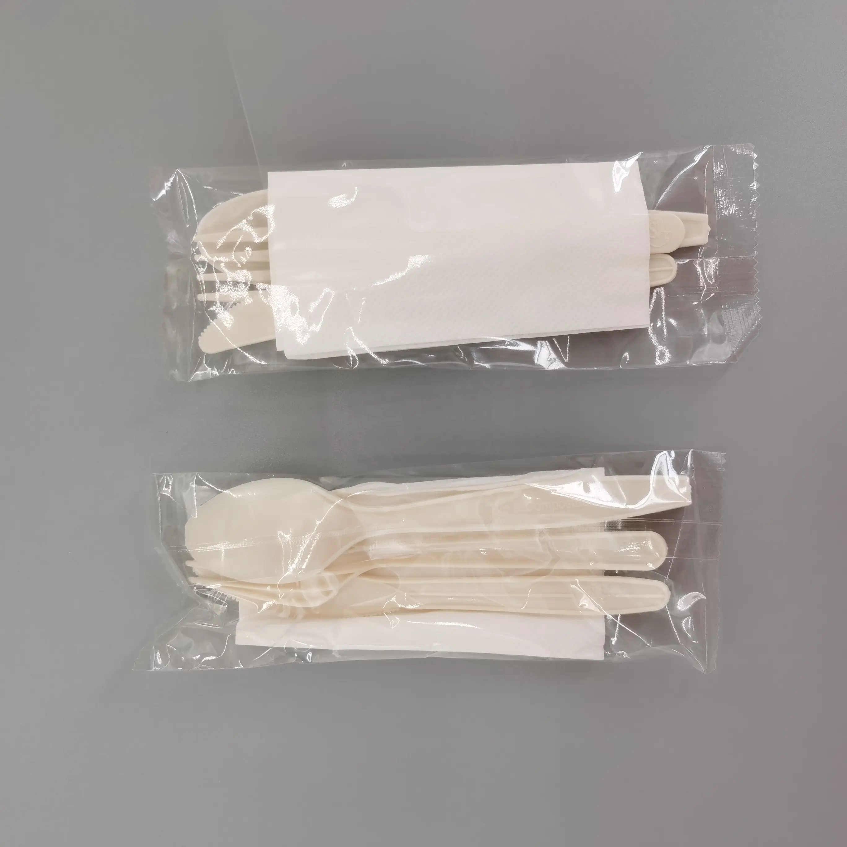 Posate compostabili set di stoviglie in plastica usa e getta di amido di mais biodegradabile coltello