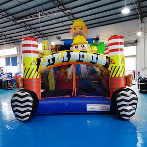 บ้านลมเป่าลมขนาดใหญ่สำหรับเด็กเล่นกลางแจ้ง รุ่น Little Builder พร้อมสไลเดอร์ - Product Image 4