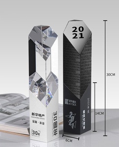 Bán buôn tùy chỉnh 3D laser khắc K9 đỉnh cao pha lê thể thao Trophy với cơ sở màu đen trống giải thưởng cho lưu niệm sử dụng - Product Image 5