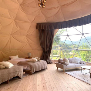 Tente géodésique moderne en PVC avec tubes en acier peints en poudre <span class=keywords><strong>blanche</strong></span> pour le camping - Product Image 3