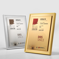 Plaque d'honneur en métal électro-plaqué haut de gamme pour les banques, les hôtels, les agents, les récompenses pour les appels et les réalisations