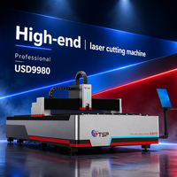 Machine de découpe laser à fibre TSP professionnelle de type ouvert pour tôles métalliques / Découpeuse laser à fibre CNC 3050*1530mm