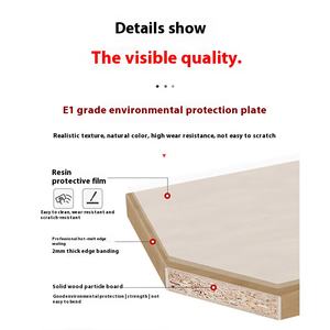 مكتب موظفين خشبي قابل للتعديل، محطة عمل مكتبية لـ 4-6 أشخاص، مكتب حديث مع حواجز ومساحة للبطاقات، مجموعة مكتب وكرسي - Product Image 6