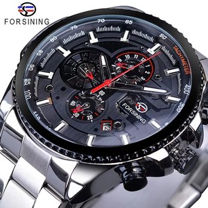 FORSINING Watch for Men Mechanical <b>Automatic</b> Mens Watches Luxury Waterproof Stainless Steel Date <b>Chronograph</b> Man Wristwatch - Product Image 3