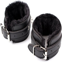 Esposas y tobilleras de piel sintética esponjosas de Bondage Bdsm para juegos SM, uso en parejas, ejercicios Kegel amarillos Unisex