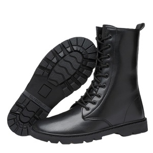 Bottes en cuir pour hommes, bottes à la cheville en peluche pour l'automne et l'hiver, confortables, antidérapantes, bottes de moto, chaussures chaudes pour hommes pour l'hiver - Product Image 4