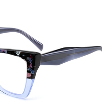 Montures de lunettes œil-de-chat Flowerfour en acétate, montures optiques à bordure complète, lunettes de mode unisexe pour usage quotidien