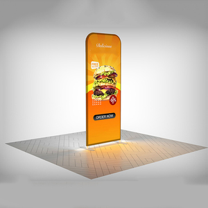 Écran LED portable en aluminium avec fond en tissu, support d'affichage, boîte lumineuse rétroéclairée, équipement publicitaire STF-LB-07 3ft F - Product Image 4