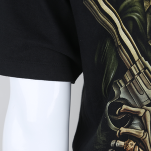 Customized Comfortable Soft Breathable 100% Cotton 3D Monster <strong>Skull</strong> Print Men's Short Sleeve T-shirt - Product Image 6