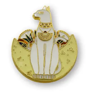 20 anni di fabbrica smalto duro bello gatto gattino faraone Souvenir in metallo spilla in metallo gatto egiziano