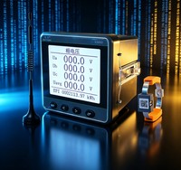 EASTSONG ES600 Dispositivo Inalámbrico de Medición de Temperatura Trifásico, Medidor de Potencia de 3 Canales, RS485 Modbus RTU, Medidor LCD