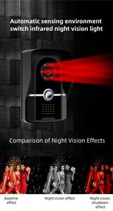 Độ nét cao có dây <span class=keywords><strong>video</strong></span> giám sát trực quan intercom wifi thông minh CHUÔNG CỬA điện thoại cho an ninh nhà - Product Image 6