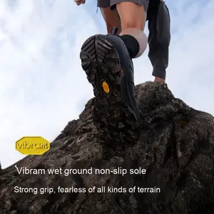 Pelliot <span class=keywords><strong>Bottes</strong></span> <span class=keywords><strong>de</strong></span> <span class=keywords><strong>randonnée</strong></span> d'extérieur Vibram Chaussures <span class=keywords><strong>de</strong></span> montagne tout-terrain antidérapantes et résistantes à l'usure pour hommes et femmes - Product Image 2
