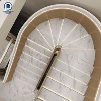 Escalier personnalisé en acier inoxydable et en bois avec installation facile pour villa et hôtel