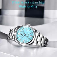 Nuovo BENYAR 5185 Orologio Meccanico di Lusso da Uomo, Impermeabile 3BAR, Automatico in Acciaio Inossidabile, Cronografo Sportivo Subacqueo