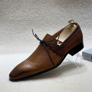 Chaussures pour hommes de marque originale, à semelle épaisse, à tige haute, avec fermeture éclair, en cuir de vache véritable, chaussures habillées de style rétro pour hommes - Product Image 2