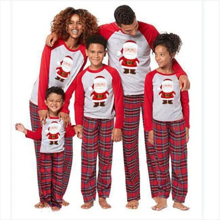 wholesale cotton winter jumpers Kids baby pajamas Family Christmas Pajamas Children cartoon pajama Set