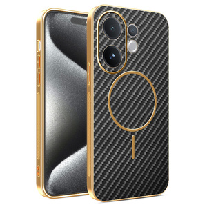 เคสโทรศัพท์แบบแม่เหล็ก รุ่นบางเฉียบ หรูหรา ลายเส้นใยโครเมียม สำหรับ Vivo V60 Lite/V60/V50Lite/V50/V40Lite/X200 FE - Product Image 3