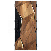 Porte d'entrée principale moderne en alliage d'aluminium PSL OEM à battant unique, ignifugée et thermolaquée