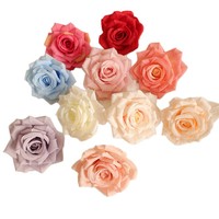 Grande rose artificielle en forme de corne de 10 cm, fleurs en soie et plastique faites à la main pour décoration murale, mariage, maison et extérieur