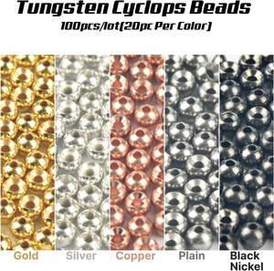 Metallic Nymph Flies Head Cyclops Materiales para atar moscas ranuradas Cuentas de <span class=keywords><strong>tungsteno</strong></span>-Plomos de pesca vendidos por pieza - Product Image 4