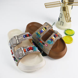 Alta calidad Pretty Upper Slide Zapatilla Pies planos <span class=keywords><strong>Sandalias</strong></span> para mujeres y damas - Product Image 2