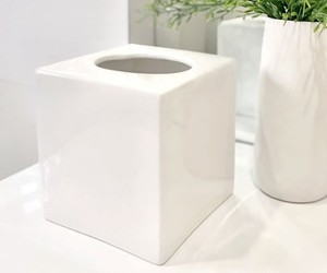 Boîte <span class=keywords><strong>à</strong></span> mouchoirs en céramique <span class=keywords><strong>carrée</strong></span> noire en gros - Product Image 6