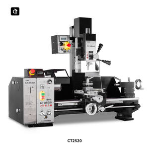 Ctmach מיני ct2520 3 ב 1 מחרטה אופקית & ציוד חיתוך לפיד 220v מכונה רב תכליתית חובה בינוני מחרטה ידנית - Product Image 1