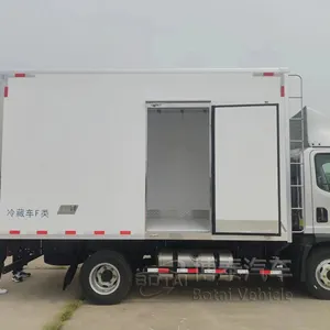 Caminhão refrigerado Jiefang para transporte de cargas, 4X2 1T 1.5T 2T 4.2M, caminhão refrigerado para congelamento de carne e vegetais, Faw