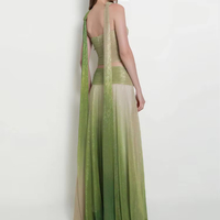 Ensemble jupe pour femmes, style estival, nouveau style, élégant, col en V, en mousseline de soie, demi-robe, ample, pour les vacances à la plage