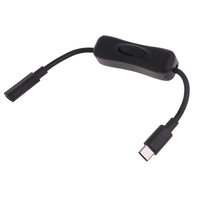 Câble d'extension USB Type C mâle vers femelle avec interrupteur marche/arrêt pour Raspberry Pi, lampe LED, téléphone