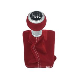 Pomo de Palanca de Cambios de 6 Velocidades para Audi A3, Color Rojo Terciopelo, con Cubierta Antipolvo, Diseño Ergonómico - Product Image 4