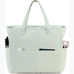 Muestra gratis al por mayor de cordel nudo correas playa bolso de mano en blanco DIY personalizado Lino sublimación bolso de compras bolsos de mano de las mujeres - Product Image 4