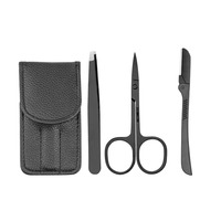 Kit d'Outils 3 en 1 de Coiffure pour Pose de Perruque avec Ciseaux, Rasoirs, Pince à Épiler, Lace Frontal Pré-Épilé et Logo Personnalisé