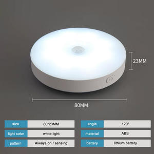 Luz Nocturna LED Inteligente con Sensor de Movimiento, Carga USB, para Sala de Estar, Pasillo, Dormitorio, Mesita de Noche, ABS Moderno - Product Image 5
