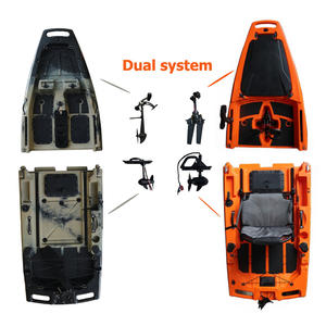 <span class=keywords><strong>Kayak</strong></span> Vicking 9 Pieds Modular <span class=keywords><strong>à</strong></span> Hélice et Pédalier pour la <span class=keywords><strong>Mer</strong></span>, 1 Place, en Plastique HDPE, Bateau <span class=keywords><strong>de</strong></span> Pêche avec Moteur Électrique - Product Image 1