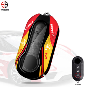 Custodia custodia custodia con chiave auto a 3 pulsanti per chiave <span class=keywords><strong>Fiat</strong></span> 500 <span class=keywords><strong>Panda</strong></span> Punto Bravo <span class=keywords><strong>accessori</strong></span> chiave - Product Image 2