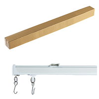 Accessoires de crochet de rideau lisse et silencieux de luxe moderne Application de salon en alliage d'aluminium Usine de pôles de rideau en plastique