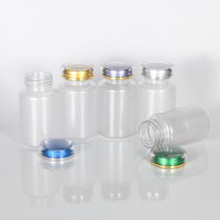 Bouteilles en plastique PET transparentes sans BPA de 120 cc et 150 cc, contenants d'emballage pour pilules, bouteilles avec bouchons à vis en acrylique résistants aux enfants