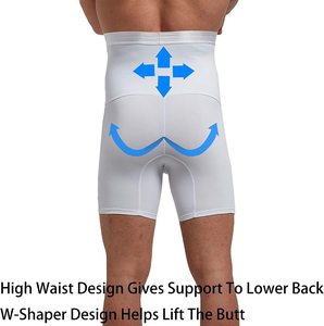 Pantaloncini Modellanti da Uomo a Vita Alta, Traspiranti a Doppio Strato, per Modellare Vita e Fianchi, Abbigliamento da Palestra - Product Image 5