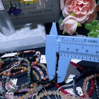 Vente en gros, bracelet en cristal de quartz à facettes en matériaux mixtes de 4 mm, artisanat pour la décoration