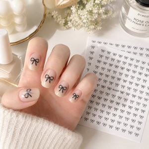 Calcomanías <span class=keywords><strong>de</strong></span> <span class=keywords><strong>Uñas</strong></span> Ultrafinas con Diseño <span class=keywords><strong>de</strong></span> Lazo, Autoadhesivas, Impermeables, <span class=keywords><strong>de</strong></span> Larga Duración, Multicolores - Product Image 1