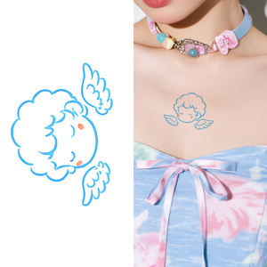 Tatuaggi temporanei colorati adesivo angelo bambino simpatico cartone animato tatuaggio impermeabile per la gamba del braccio del viso - Product Image 3