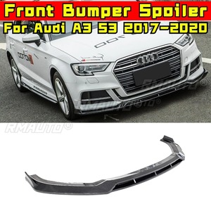 ลิ้นกันชนหน้ารถยนต์ สีดำเงา สำหรับตกแต่ง Audi A3 S3 ปี 2017-2020 อุปกรณ์ป้องกันกันชน อะไหล่ตกแต่งรถยนต์ - Product Image 2